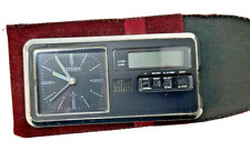 Relógio despertador vintage Citizen Travel Ana-Digital LCD com bolsa de viagem comprar usado  Enviando para Brazil