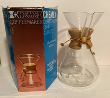 Usado, Cafeteira de vidro soprado à mão vintage Chemex CM-4 2-13 xícaras de vidro marca Pyrex comprar usado Usado, Cafeteira de vidro soprado à mão vintage Chemex CM-4 2-13 xícaras de vidro marca Pyrex comprar usado  Enviando para Brazil