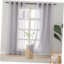 Grey sheer curtains for sale  Folcroft