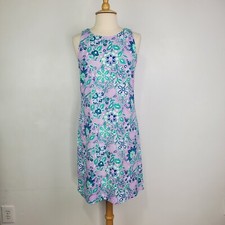 Pulôver floral Talbots pequeno elástico sem mangas vestido de verão costeiro tamanho LP comprar usado  Enviando para Brazil