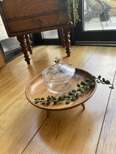 Etched glass lidded for sale  LIVERPOOL