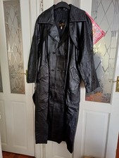 Genuine black leather for sale  LONDON