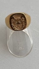 Chevalière armoiries 18cts d'occasion  Rouen-