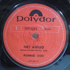 RONNIE VON HEI AMIGO / E PRECISO APRENDER RARE BRAZIL FREAKBEAT PSYCH 1971 7" comprar usado  Brasil 