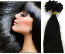 100 Extensiones de Cabello Humano para Poner En Caliente 100% Remy Hair Negro comprar usado  Enviando para Brazil
