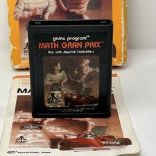 Cartucho de videogame Math Gran Prix Atari 2600 caixa instruções testadas comprar usado  Enviando para Brazil