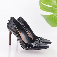 Sapato Feminino SCHUTZ Bomba Tamanho 8 Pontas Salto Agulha Preto Patente Ponta Cravejado comprar usado  Enviando para Brazil