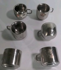 Caneca de chá de parede dupla 6 peças de aço inoxidável, usada 6 xícaras, usado comprar usado  Enviando para Brazil