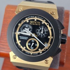 Relógio masculino Invicta 5562 mergulhador russo Akula cronógrafo ouro SS pulseira de couro preto comprar usado  Enviando para Brazil