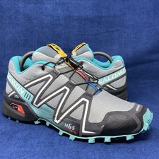 Tênis de corrida feminino SALOMON Speedcross 3 TRAIL 9.5 cinza azul comprar usado  Enviando para Brazil
