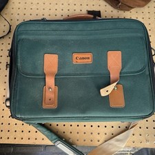 Bolsa para câmera Canon vintage verde e bronzeada! comprar usado  Enviando para Brazil