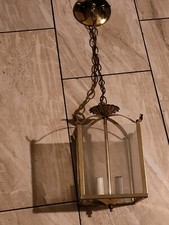 Vintage Latão Polido e Vidro Transparente Hall Escada Cozinha Mesa Varanda Teto  comprar usado  Enviando para Brazil