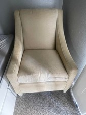 Beige cushioned chair for sale  Missouri City