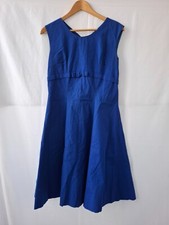 Vestido azul cobalto vintage década de 1950 feminino azul royal tamanho G/XL comprar usado  Enviando para Brazil