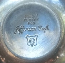 Jefferson steiff pewter for sale  Shingletown