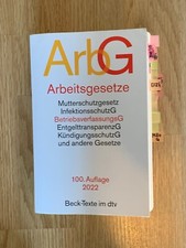 Arbeitsgesetze 2022 100 gebraucht kaufen  Leipzig
