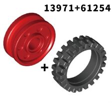 LEGO 13971c01 Wheel 18mm D. x 8mm Fake Bolts Deep Spokes Inner Ring Black Tire comprar usado  Enviando para Brazil