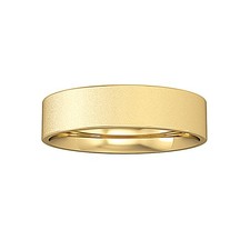 Anel de casamento de ouro 18 quilates Jewelco London quadra plana jateada 5 mm comprar usado  Enviando para Brazil