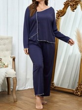Pyjama navy ribbed d'occasion  Expédié en Belgium