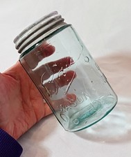 Frasco de frutas vintage azul água tamanho pint pedreiros 1858 com tampa!, usado comprar usado Frasco de frutas vintage azul água tamanho pint pedreiros 1858 com tampa!, usado comprar usado  Enviando para Brazil