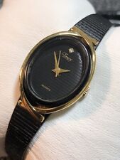 Relógio social oval feminino Timex preto e dourado pulseira de aço inoxidável nova bateria comprar usado  Enviando para Brazil