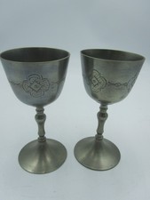 Pair pewter goblets for sale  KIDDERMINSTER