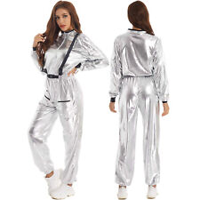 Fantasia de astronauta feminina exploradora espacial macacão traje de voo cosplay homem do espaço, usado comprar usado  Enviando para Brazil