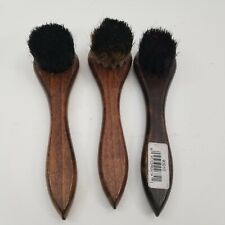 Colección de 3 cepillos vintage para el cuidado de zapatos con mango de madera para cabello de caballo segunda mano  Embacar hacia Mexico