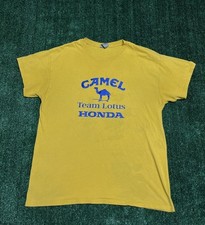 Camiseta Team Lotus Camel Honda F1 Motorsport Racing Adulto Algodão Tamanho Grande comprar usado  Enviando para Brazil