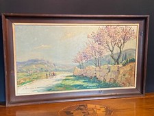 Quadro Paesaggio Vista Del Villaggio Angoli Gard Avignon Firmato Hurard comprar usado  Enviando para Brazil
