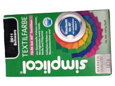 Simplicol textilfarbe schwarz gebraucht kaufen  Deutschland
