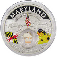 Native American Mesa Grande Maryland 2022 concha de cangrejo azul 1 oz plata prueba de $10, usado segunda mano  Embacar hacia Argentina