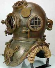 Capacete de mergulho Morse Mark V da Marinha dos EUA antigo diversificado - réplica de capacete comprar usado  Enviando para Brazil