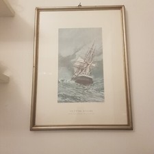 Litografia nave guerra usato  Ravenna