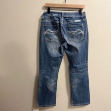 Jeans bootcut cowgirl tuff hippie re-run cintura média ocidental equitação baixa elástica comprar usado  Enviando para Brazil