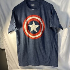 Usado, Camiseta Marvel Capitão América Gola Redonda GRANDE Personagem Logotipo Estrela Algodão/Poliéster F comprar usado  Enviando para Brazil