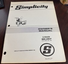 Simplicity stage sno for sale  Maple Plain