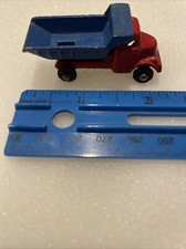 Caminhão basculante vintage mini-mobiliário - corpo de aço azul/vermelho comprar usado  Enviando para Brazil