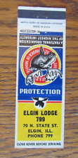 CAPA PARA LIVRO DE FÓSFOROS LOW PHONE # 799: MOOSE LODGE ELGIN, ILLINOIS MATCHCOVER -B14 comprar usado  Enviando para Brazil