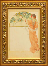 Fine aquarelle originale d'occasion  Longueville-sur-Scie