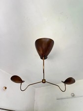 Usado, Candelabro sputnik vintage curvo teto latão moderno meados do século 3 braços luz comprar usado  Enviando para Brazil