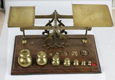 Antique wooden brass for sale  GLASGOW