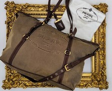 Prada shopper tote usato  Crema