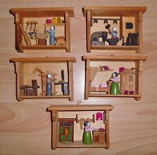 Vintage wooden diorama for sale  WIGAN