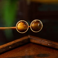 Brincos olho de tigre joias reais acessórios de moda folheados a ouro 18K, usado comprar usado Brincos olho de tigre joias reais acessórios de moda folheados a ouro 18K, usado comprar usado  Enviando para Brazil