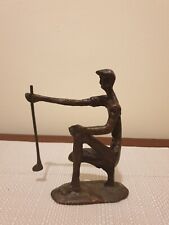 Brass golfer vintage for sale  LUTON