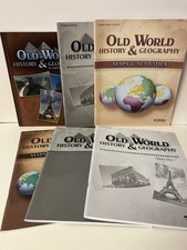Abeka Old World History & Geography 4th Edition Set of 6 Student Text Keys Etc comprar usado  Enviando para Brazil