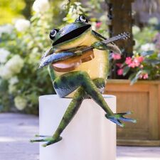Escultura de jardín músico rana de metal grande viento y clima - nueva caja abierta segunda mano  Embacar hacia Mexico