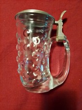 Bierkrug glas zinndeckel gebraucht kaufen  Winsen