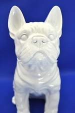 Estátua decorativa detalhada de resina buldogue francês branco 11' de altura comprar usado  Enviando para Brazil